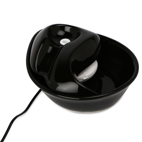 Pioneer Pet Keramik Trinkbrunnen Rain Drop Style 1,8 l schwarz