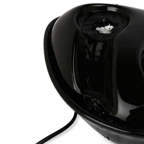 Pioneer Pet Keramik Trinkbrunnen Rain Drop Style 1,8 l schwarz