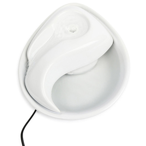 Pioneer Pet Keramik Trinkbrunnen Rain Drop Style 1,8 l weiß