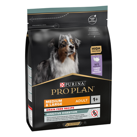 PRO PLAN Getreidefreie Rezeptur Medium & Large Adult Sensitive Digestion Truthahn