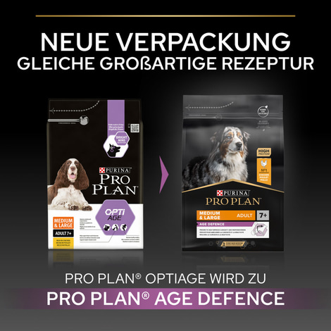 PRO PLAN Medium & Large Adult 7+ Huhn