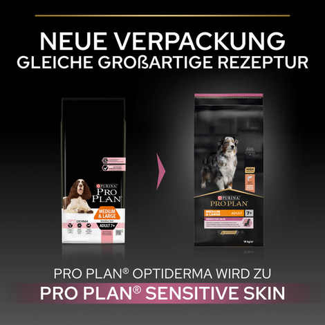 PRO PLAN Medium & Large Adult 7+ Sensitive Skin Lachs