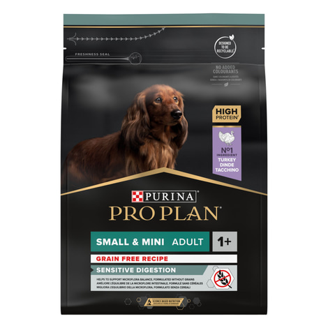 PRO PLAN Getreidefreie Rezeptur Small & Mini Adult Sensitive Digestion Truthahn 2,5kg