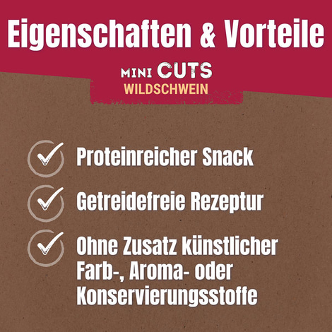Purina AdVENTuROS Mini Cuts, Hundeleckerli getreidefrei mit Wildschwein