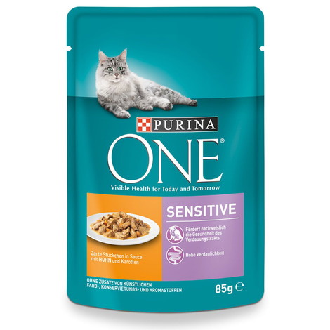Purina ONE Sensitive mit Huhn & Karotten 24x85g