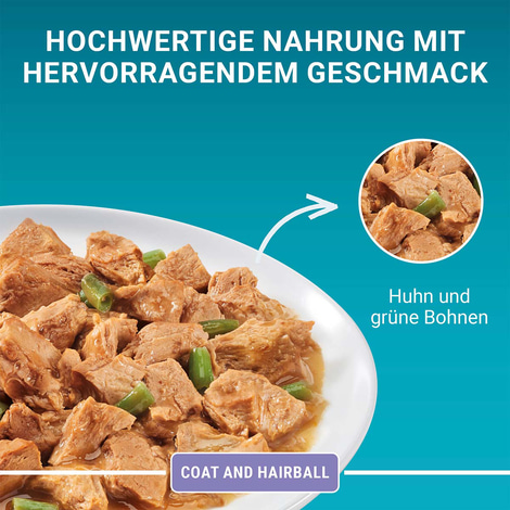 PURINA ONE COAT & HAIRBALL in Sauce Huhn