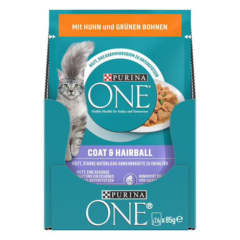 PURINA ONE COAT & HAIRBALL in Sauce Huhn