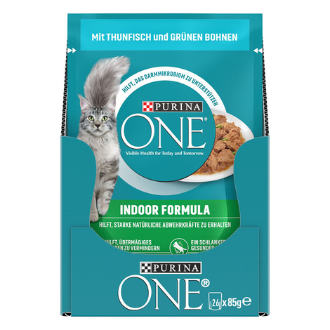 PURINA ONE INDOOR FORMULA in Sauce Thunfisch 26x85g
