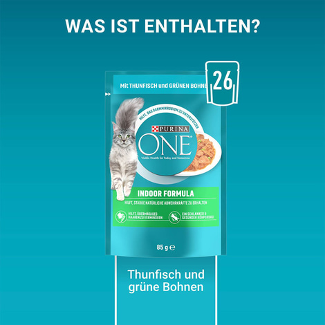 PURINA ONE INDOOR FORMULA in Sauce Thunfisch 26x85g