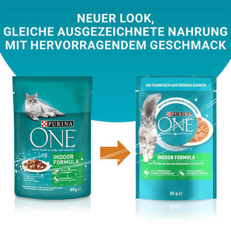 PURINA ONE INDOOR FORMULA in Sauce Thunfisch 26x85g