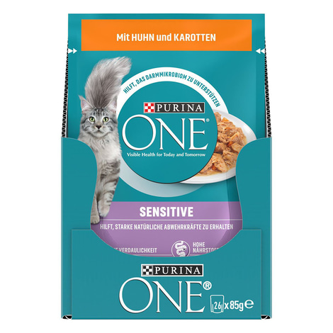 PURINA ONE SENSITIVE in Sauce Huhn 26x85g