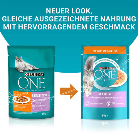 PURINA ONE SENSITIVE in Sauce Huhn 26x85g