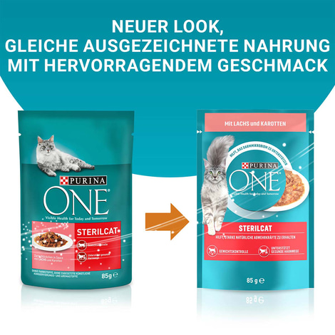 PURINA ONE STERILCAT in Sauce Lachs 26x85g