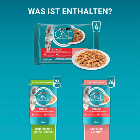 PURINA ONE STERILCAT in Sauce Lachs 26x85g