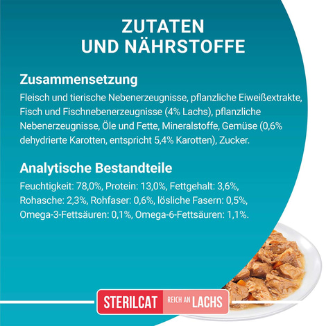 PURINA ONE STERILCAT in Sauce Lachs 26x85g