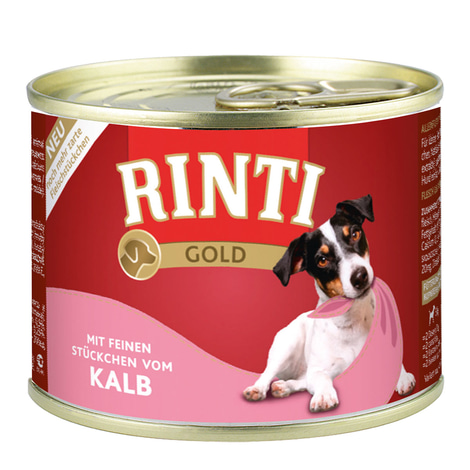 Rinti Gold Mix aus Geflügelherzen und Kalbstückchen 24x185g