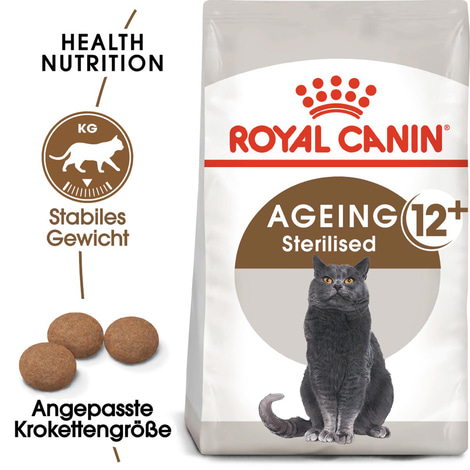 ROYAL CANIN AGEING 12+ Sterilised Trockenfutter für ältere kastrierte Katzen 4kg