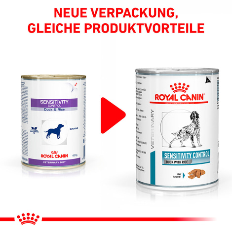 ROYAL CANIN Veterinary SENSITIVITY CONTROL ENTE MIT REIS Nassfutter für Hunde