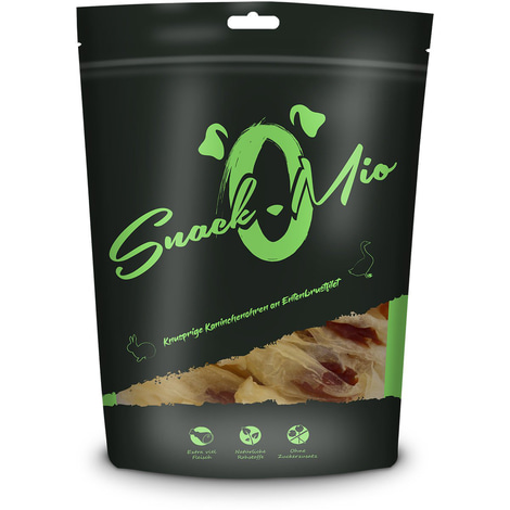 SnackOMio - Kaninchenohren an Entenbrustfilet