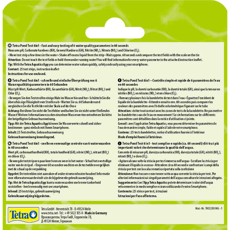 Tetra Pond 6in1 Teststreifen 25 St.