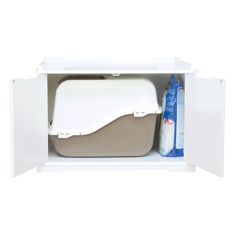 Trixie Katzenhaus für Katzentoilette XL, weiß