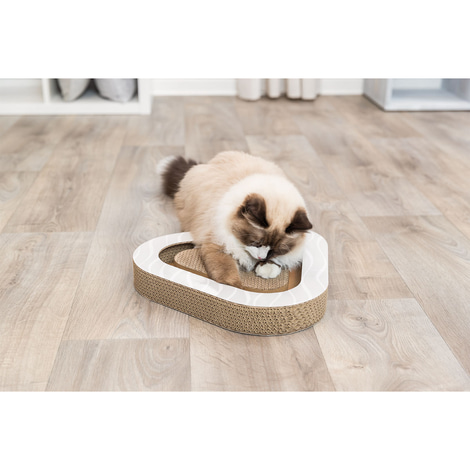 Trixie Kratzpappe in Holzoptik mit zwei Spielbällen