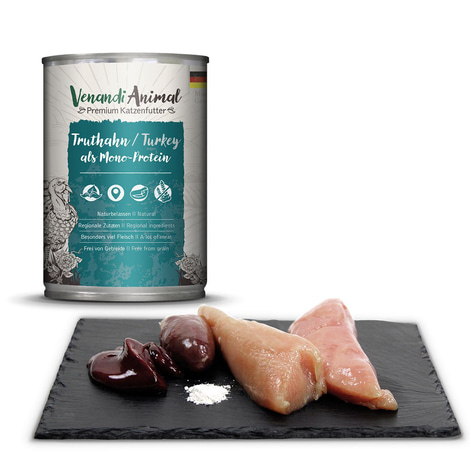 Venandi Animal - Probierpaket III Huhn, Pute, Rind, Pferd, Kalb, Truthahn