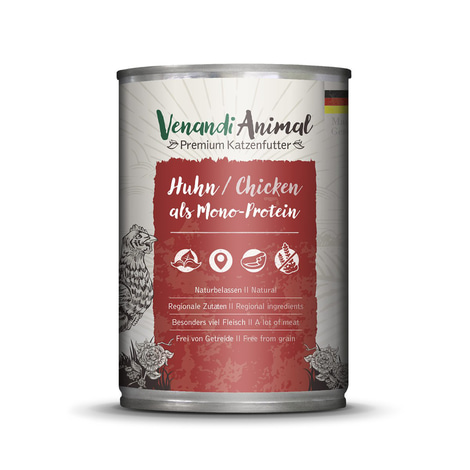 Venandi Animal - Probierpaket III Huhn, Pute, Rind, Pferd, Kalb, Truthahn
