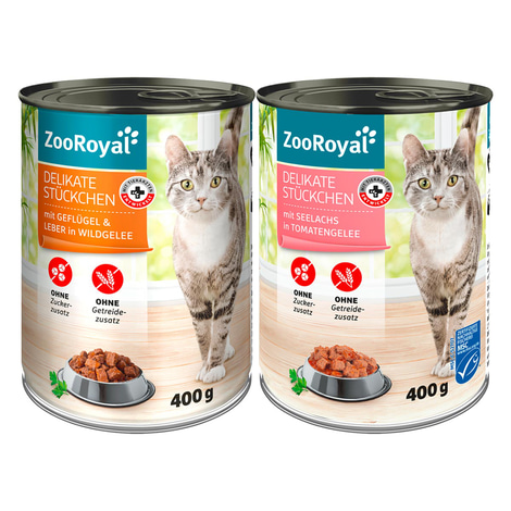 ZooRoyal Delikate Stückchen Mixpaket Geflügel & Seelachs