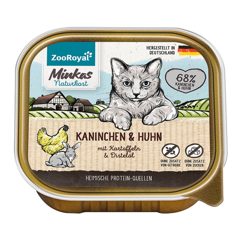 ZooRoyal Minkas Naturkost Adult Kaninchen & Huhn mit Kartoffeln & Distelöl