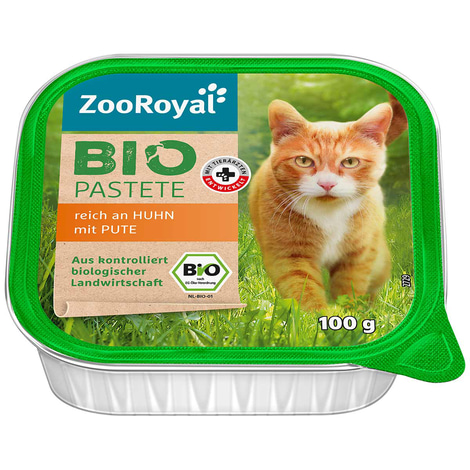 ZooRoyal Bio Pastete reich an Huhn mit Pute