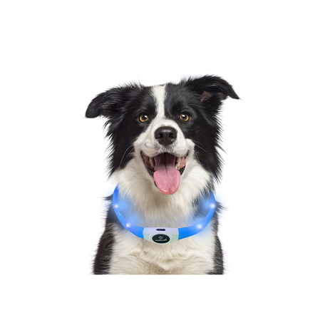 ZooRoyal LED Leuchthalsband USB Langhaar