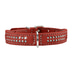 Hunter Elchlederhalsband Petit für kleine Hunde chili mit Strass