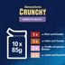 FELIX Sensations Crunchy Geschmacksvielfalt mit Gemüse 10x85g + 1x40g Knusperstückchen