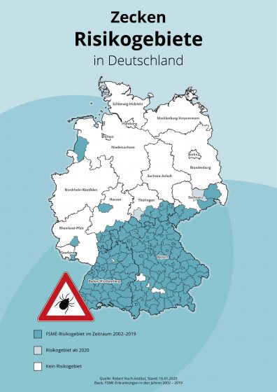 Infografik Zecken Risikogebiete