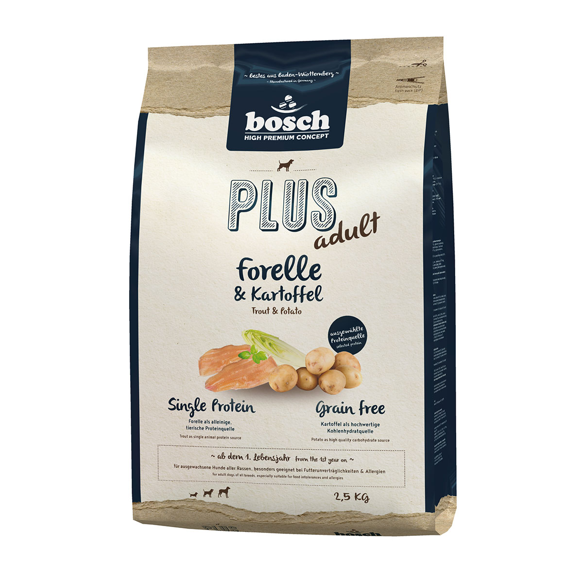 Levně Bosch PLUS pstruh a brambory 2,5 kg