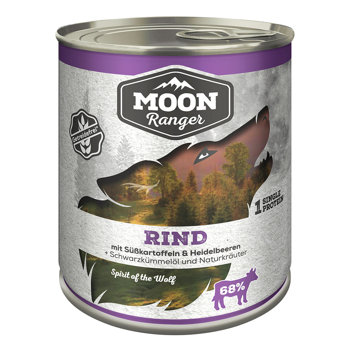 MOON Ranger Rind mit Süßkartoffeln & Heidelbeeren 12x800g