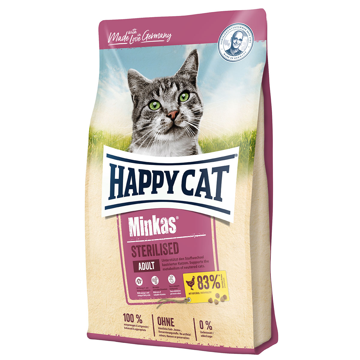 Happy Cat Minkas Sterilised Geflügel 2x10kg