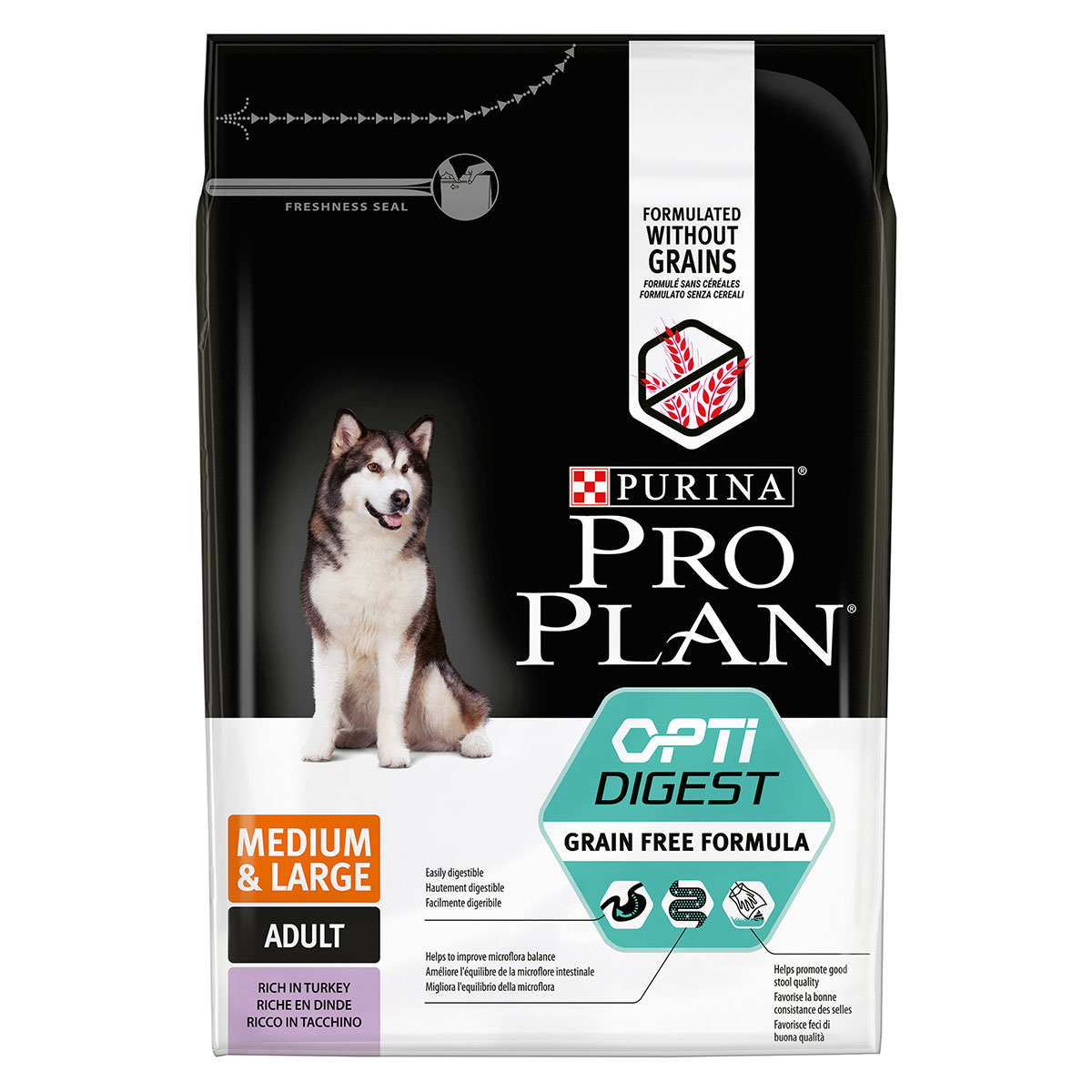 PURINA PRO PLAN Medium & Large Adult OPTIDIGEST reich an Truthahn 2,5kg 2,5kg