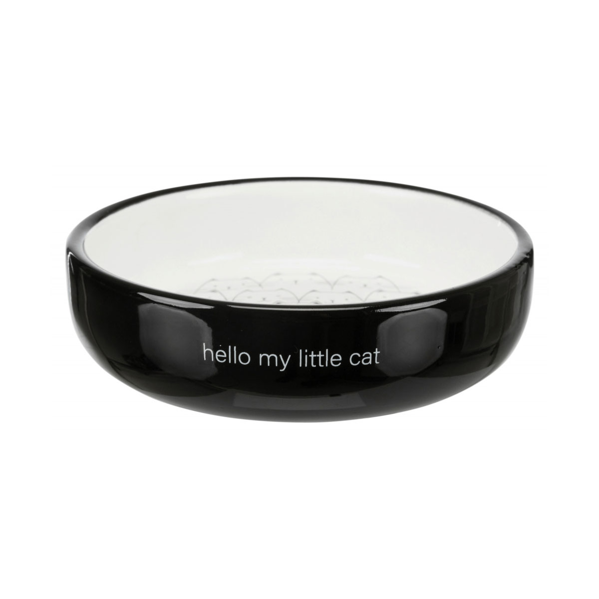 Trixie Keramiknapf Katze für kurznasige Rassen schwarz/weiß 0,3 l