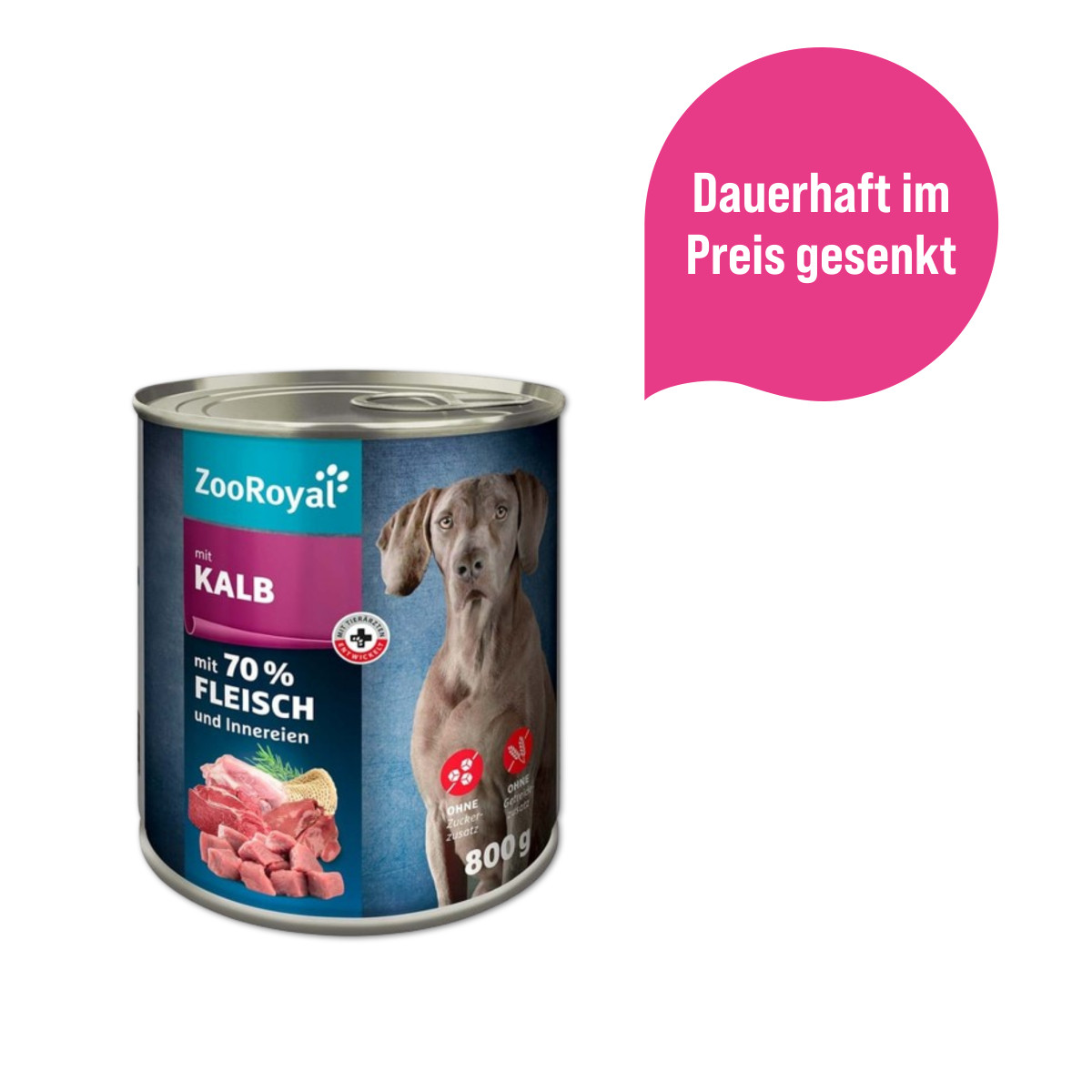 ZooRoyal Hunde-Nassfutter mit Kalb
