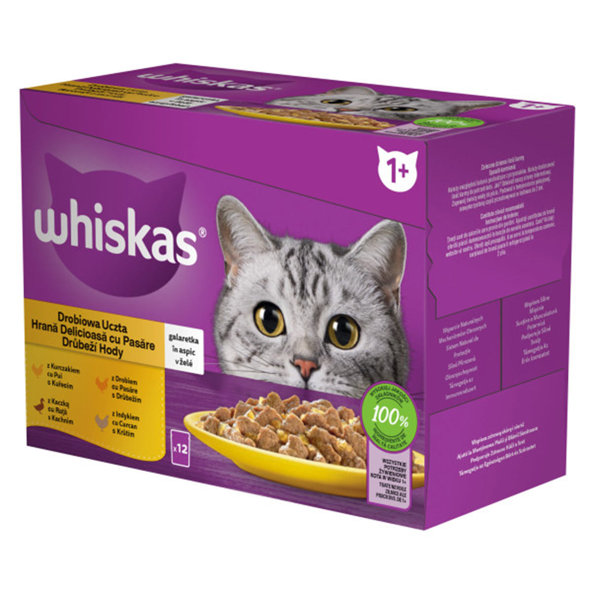 Levně Whiskas kapsičky Drůbeží výběr v želé 48x85g