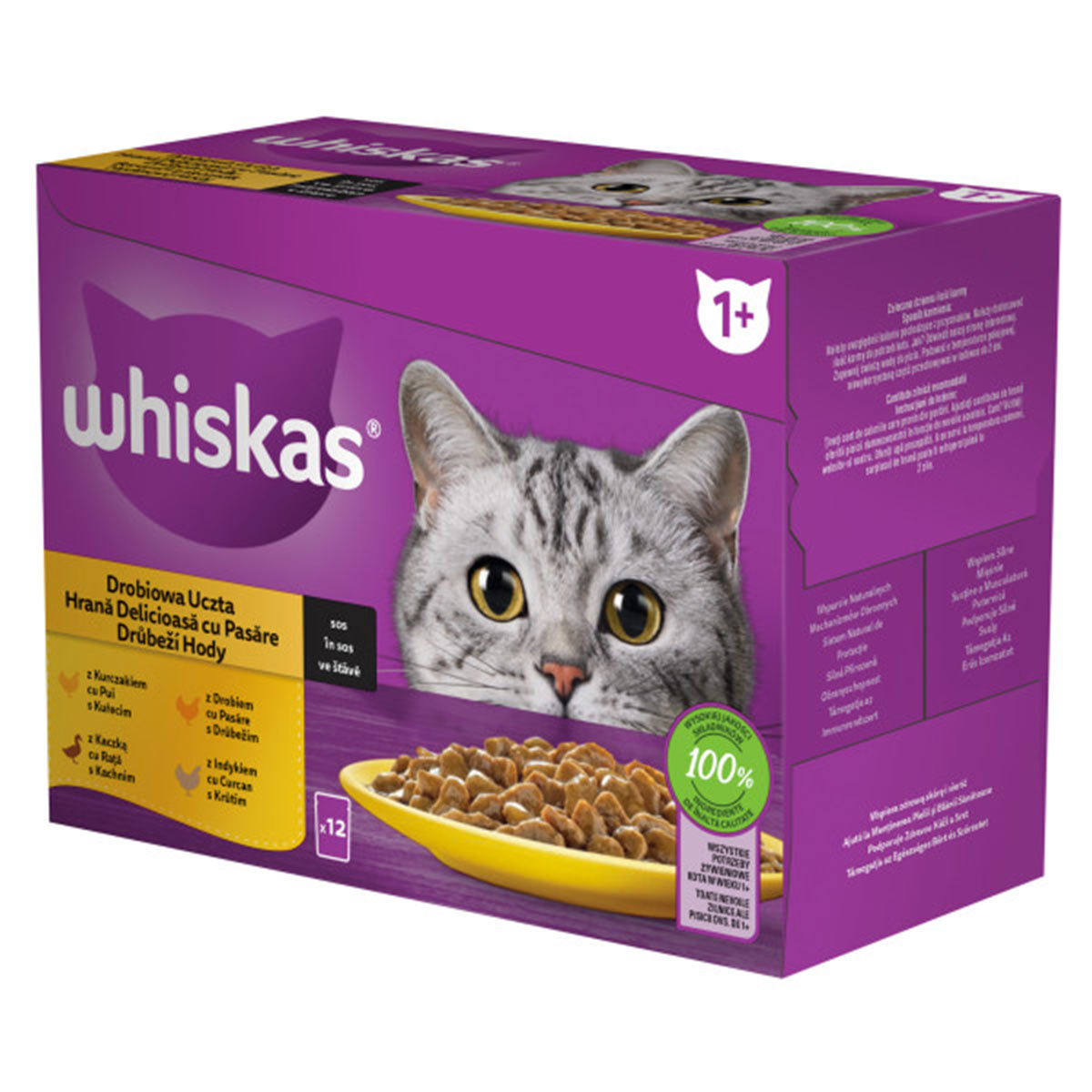 Levně Whiskas kapsičky Drůbeží výběr ve šťávě 48x85g