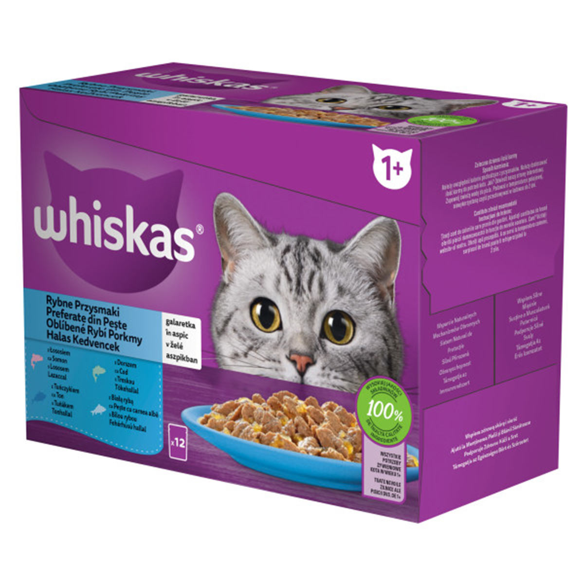 Whiskas kapsičky Oblíbené Rybí Pokrmy v želé 12x85g