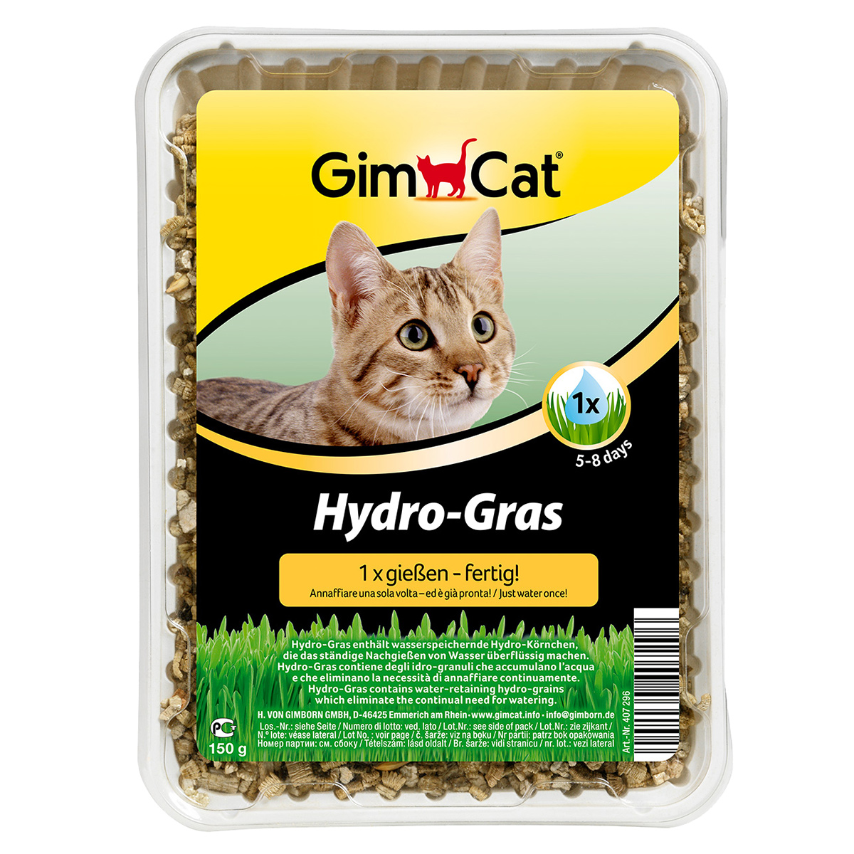 Levně GimCat HydroGras 3 × 150 g