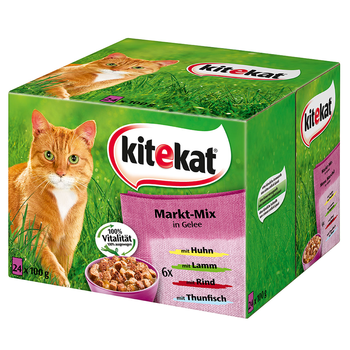 Kitekat Markt-Mix, multipack 24 × 100 g