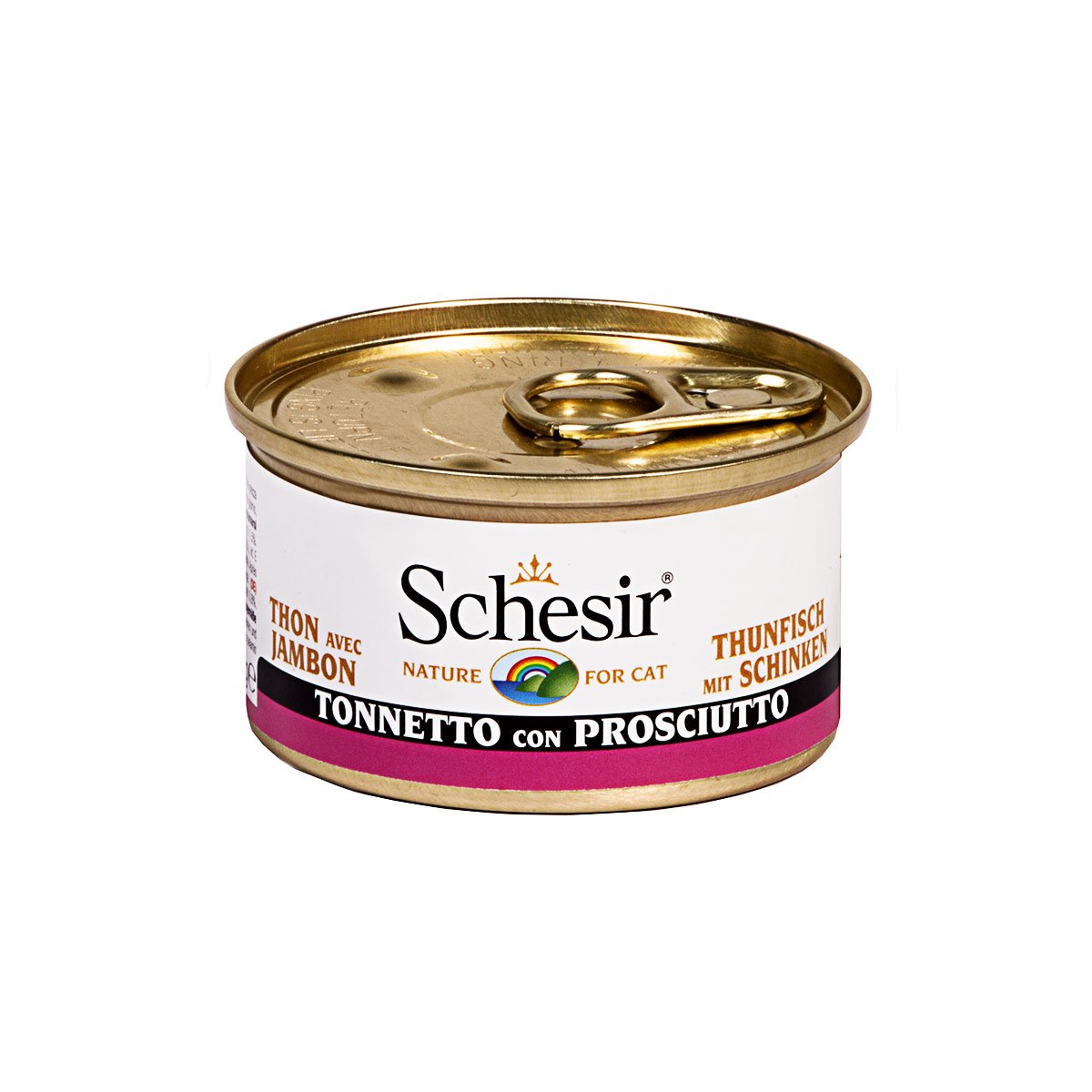Schesir Katzenfutter in Gelee Thunfisch mit Schinken 24x85g