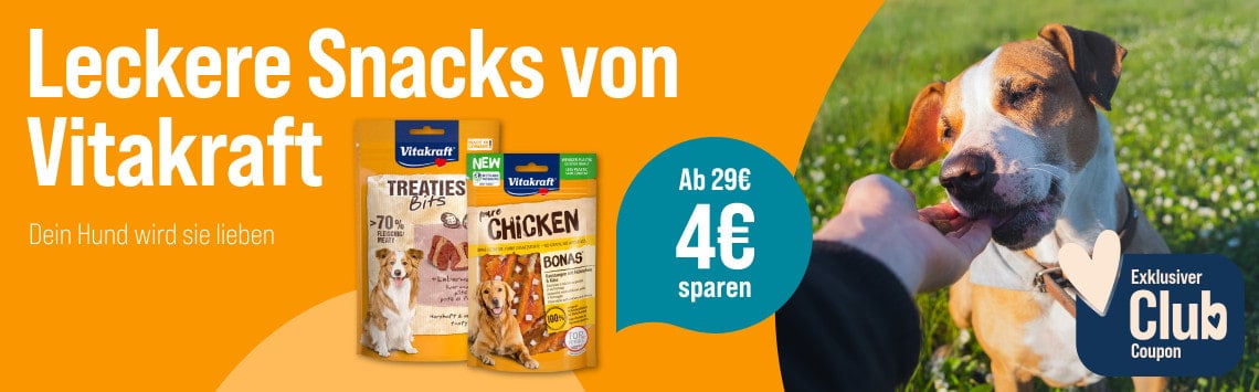 Spare 4 € auf Vitakraft Snacks