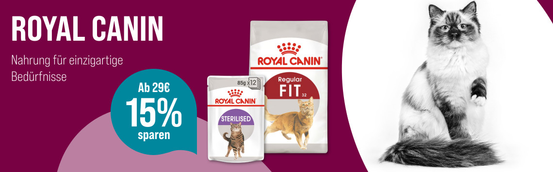 15% ab 29 € auf Royal Canin