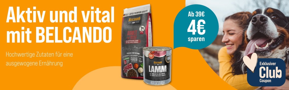 4€ auf Futter von Belcando